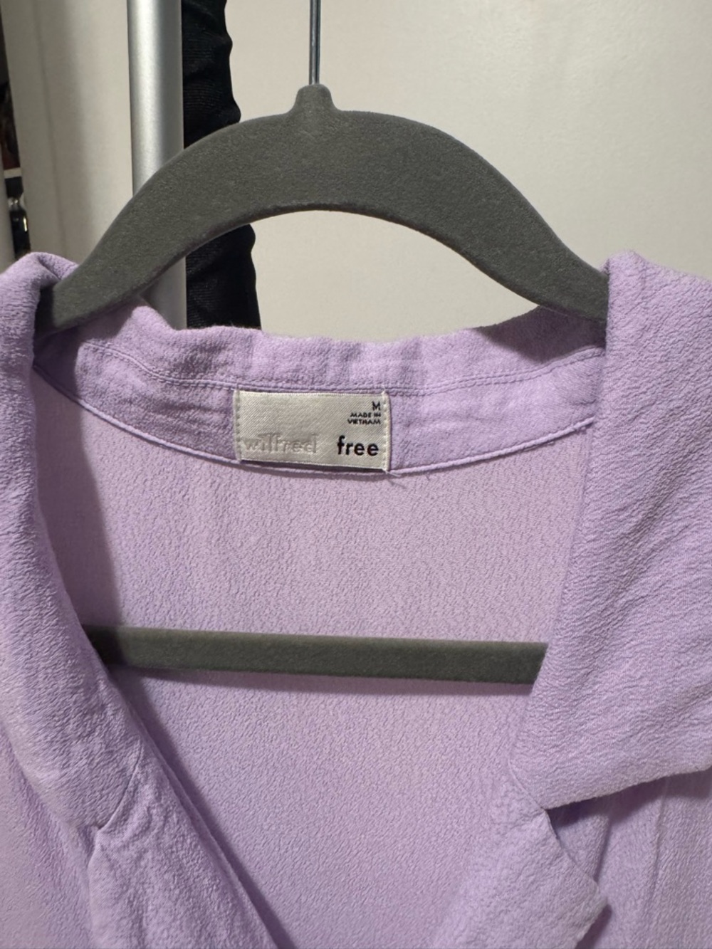Alfred Lavender Collared Button-Front Top - Picture 2 of 2